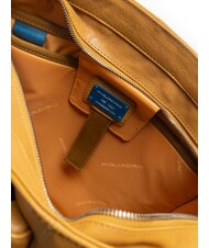 PIQUADRO CAMPIONARIO - RONNIE Bora porta PC in pelle Giallo - Borse Donna - 5