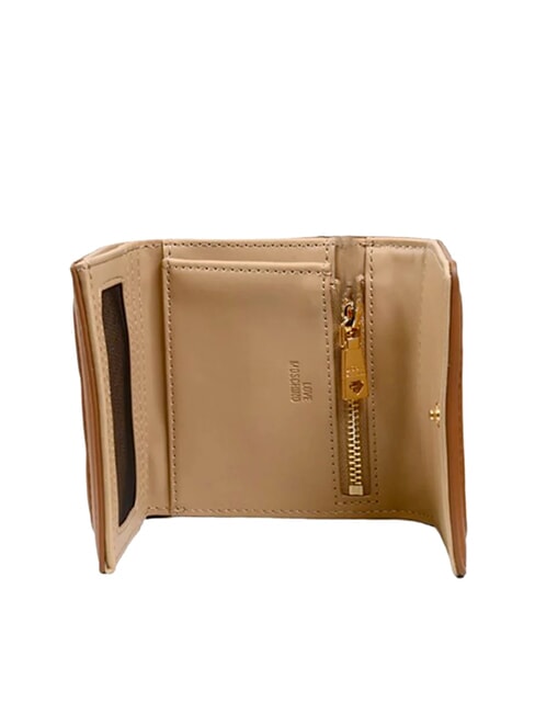 LOVE EMBOSSED Portafoglio portamonete piccolo cammello - Portafogli Donna