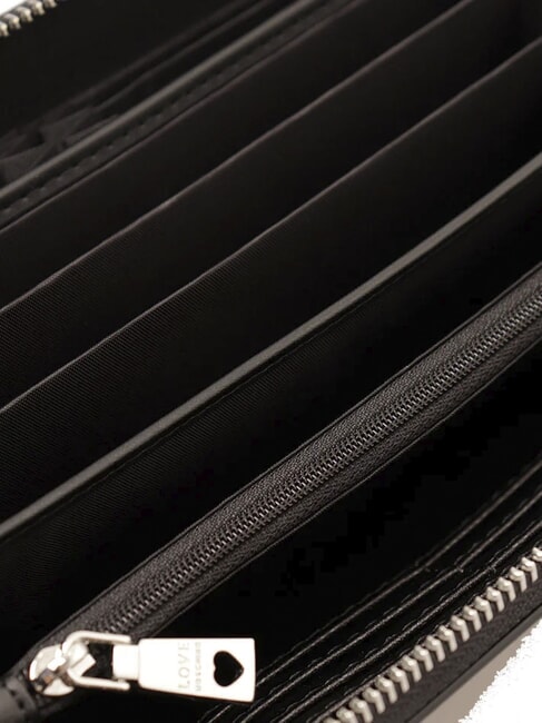 LAMINATED BOLD LOVE Portafoglio grande con polsierina Nero/nero - Portafogli Donna