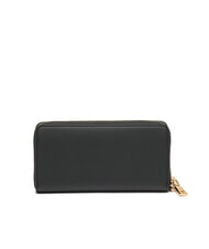 LOVE MOSCHINO LAMINATED BOLD LOVE Portafoglio grande con polsierina Nero - Portafogli Donna - 4