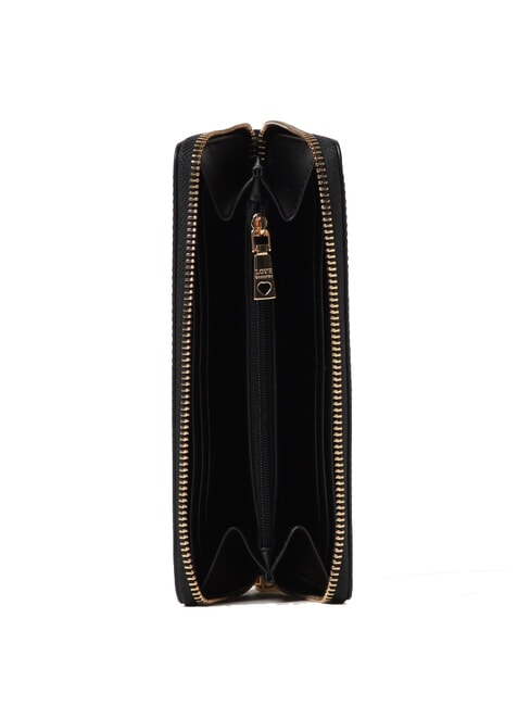 LOVE EMBOSSED Portafoglio grande zip around Nero - Portafogli Donna