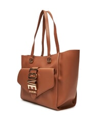 LOVE MOSCHINO LOVEBUG Borsa shopping a spalla con tasca cammello - Borse Donna - 2