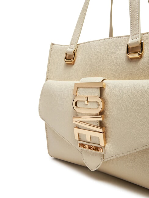 LOVEBUG Borsa shopping a spalla con tasca avorio - Borse Donna