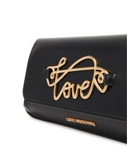 LOVE MOSCHINO SCRIPT Borsa con tracolla metallica Nero - Borse Donna - 4