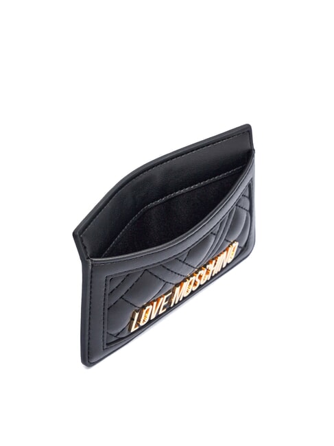 QUILTED Portacarte piatto trapuntato Nero - Portafogli Donna