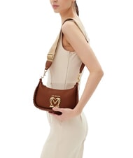 LOVE MOSCHINO BRAIDED Borsa a tracolla cammello - Borse Donna - 6