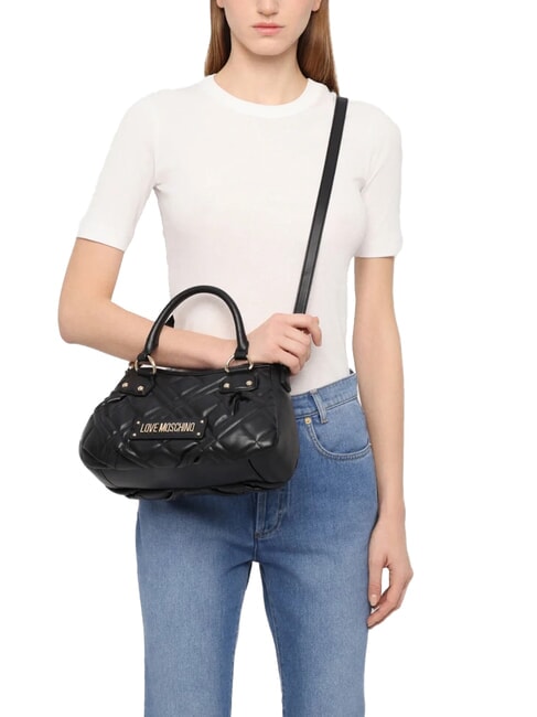 QUILTED Borsa a mano con tracolla Nero - Borse Donna