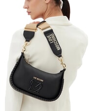 LOVE MOSCHINO BRAIDED Borsa a tracolla Nero - Borse Donna - 5