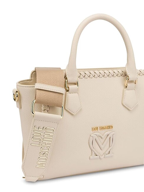 BRAIDED Borsa a mano con tracolla avorio - Borse Donna