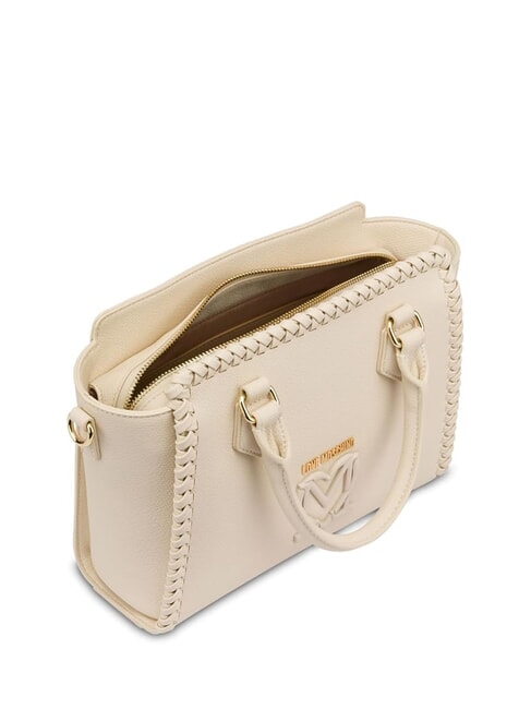 BRAIDED Borsa a mano con tracolla avorio - Borse Donna