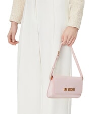 LOVE MOSCHINO LOGO LETTERING Borsa a spalla cipria - Borse Donna - 5