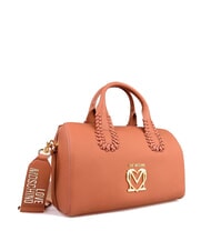 LOVE MOSCHINO BRAIDED Borsa a bauletto con tracolla cammello - Borse Donna - 2