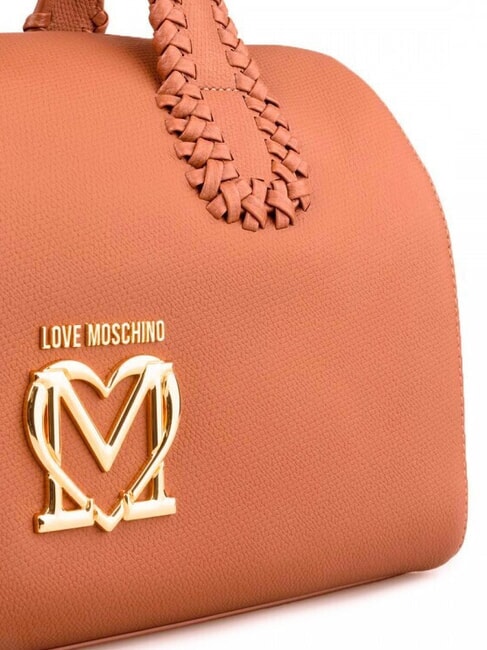 BRAIDED Borsa a bauletto con tracolla cammello - Borse Donna