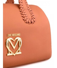 LOVE MOSCHINO BRAIDED Borsa a bauletto con tracolla cammello - Borse Donna - 3