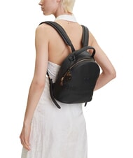 LOVE MOSCHINO LOVE EMBOSSED Zaino con logo impunturato Nero - Borse Donna - 6