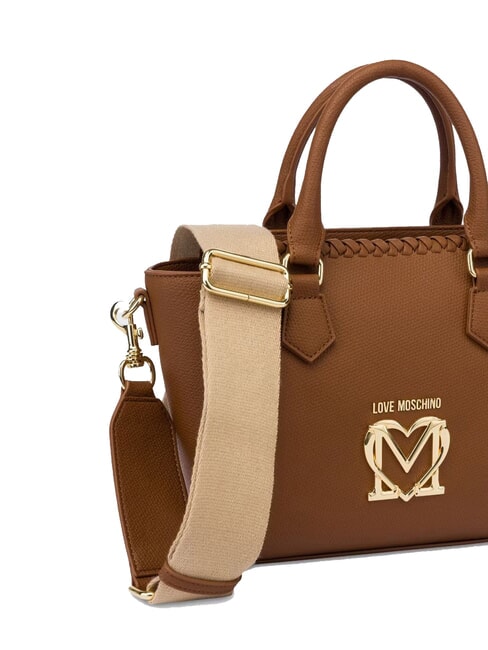 BRAIDED Borsa a mano con tracolla cammello - Borse Donna