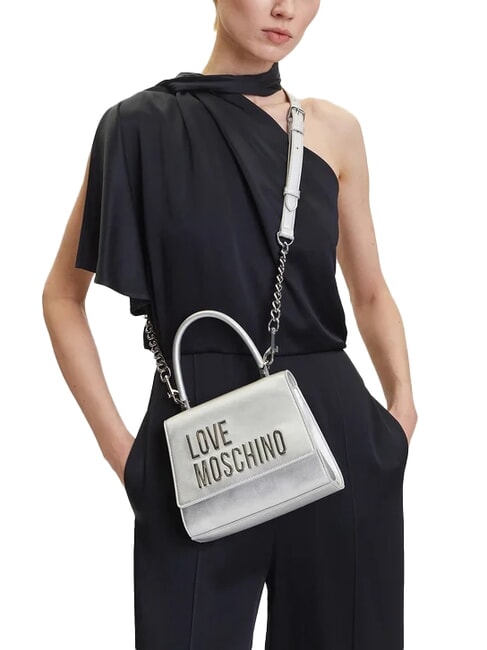 BOLD LOVE Borsa a cartelletta con tracolla silver - Borse Donna