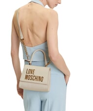 LOVE MOSCHINO BOLD LOVE Mini Bag a mano, con tracolla avorio - Borse Donna - 5