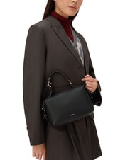 FURLA DOUBLE Borsa a bauletto in pelle con tracolla Nero - Borse Donna - 4