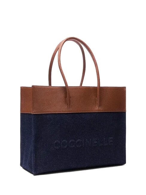 MYRTHA DENIM Borsa a spalla blue den/cognac - Borse Donna