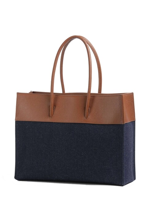 MYRTHA DENIM Borsa a spalla blue den/cognac - Borse Donna