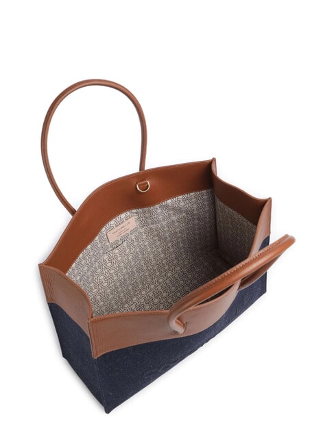 MYRTHA DENIM Borsa a spalla blue den/cognac - Borse Donna