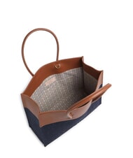 COCCINELLE MYRTHA DENIM Borsa a spalla blue den/cognac - Borse Donna - 4