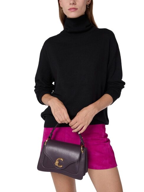 C-ME CALF COCKER Borsa piccola in pelle con tracolla prune - Borse Donna