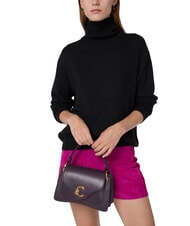 COCCINELLE C-ME CALF COCKER Borsa piccola in pelle con tracolla prune - Borse Donna - 5