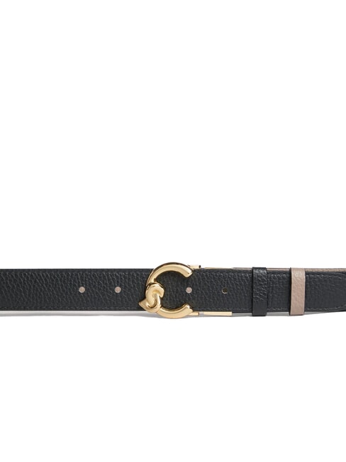 C-ME BICOLOR  Cintura reversibile in pelle noir/w.taupe - Cinture