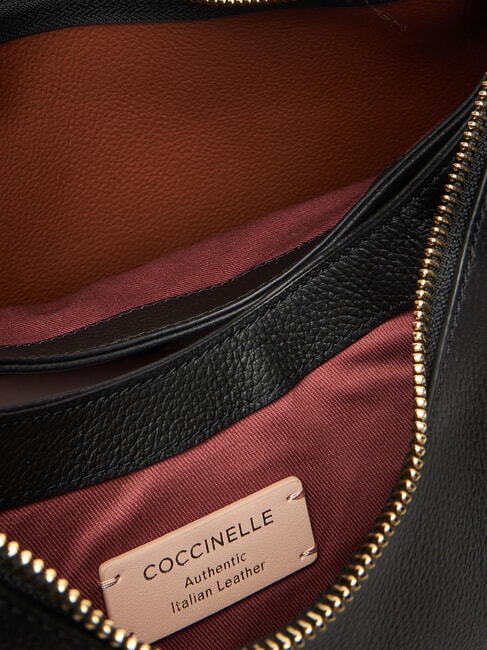 CAMPIONARIO - BOHEME GRANA DOUBLE Sacca grande a spalla in pelle noir/cognac - Borse Donna