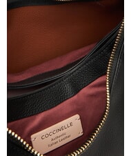 COCCINELLE BOHEME GRANA DOUBLE Sacca grande a spalla in pelle noir/cognac - Borse Donna - 4