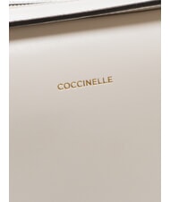 COCCINELLE MALETA CALF Borsa a mano in pelle con tracolla blanco - Borse Donna - 4