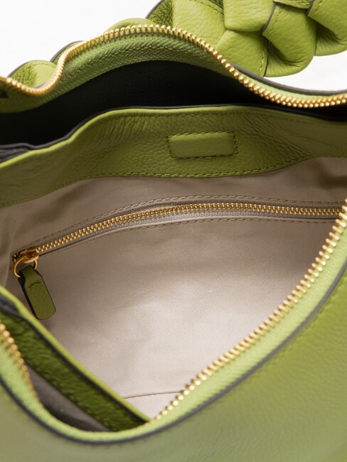 BOHEME GRANA DOUBLE Sacca media in pelle guacamole/alga - Borse Donna