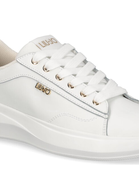 CASPER 01 Sneakers con inserto laminato white/light gold - Scarpe Donna