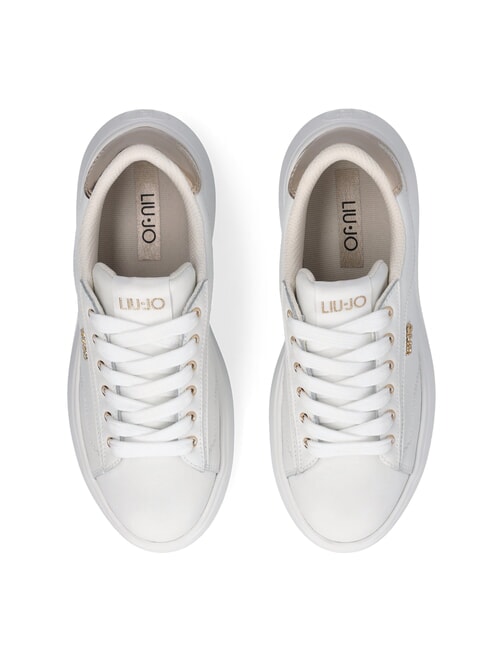 CASPER 01 Sneakers con inserto laminato white/light gold - Scarpe Donna