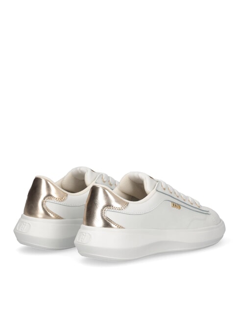 CASPER 01 Sneakers con inserto laminato white/light gold - Scarpe Donna