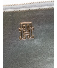 TOMMY HILFIGER TH MONOGRAM Pochette a busta con polsierina metallic silver - Borse Donna - 3