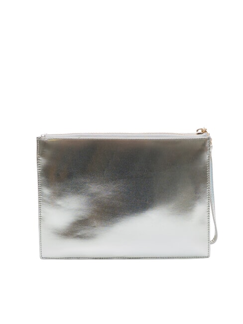 TH MONOGRAM Pochette a busta con polsierina metallic silver - Borse Donna