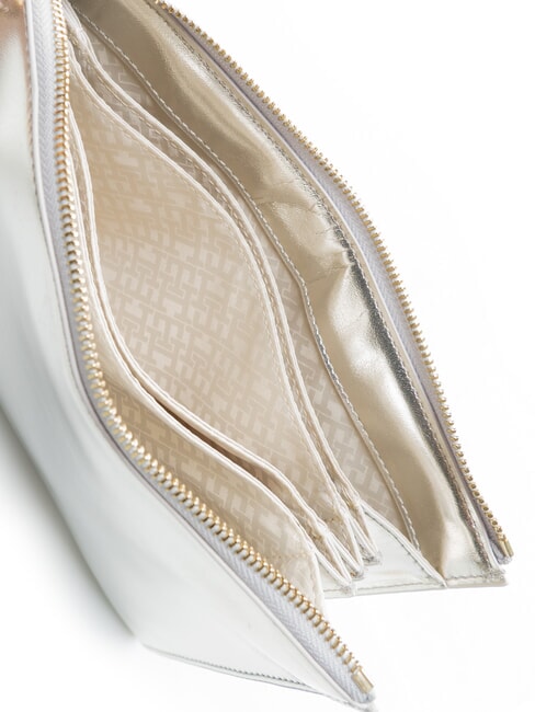 TH MONOGRAM Pochette a busta con polsierina metallic silver - Borse Donna