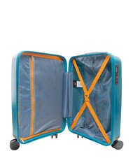 LESAC SLIDE Set Cabin + Medio e Grande espandibili, ultraresistenti malachite blue - Trolley Rigidi - 2