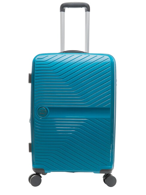 SLIDE Set Cabin + Medio e Grande espandibili, ultraresistenti malachite blue - Trolley Rigidi