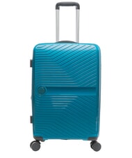 LESAC SLIDE Set Cabin + Medio e Grande espandibili, ultraresistenti malachite blue - Trolley Rigidi - 3
