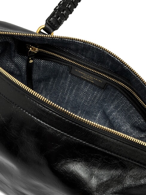 ROXY Borsa a mano in pelle con tracolla Nero - Borse Donna