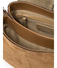 GIANNI CHIARINI HELENA ROUND Borsa in pelle scamosciata doppia funzione caramel - Borse Donna - 6