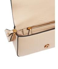 PINKO LOVE ONE SLOUCHY Borsa mini tracolla in pelle beige-grigio fumo-antique gold - Borse Donna - 4