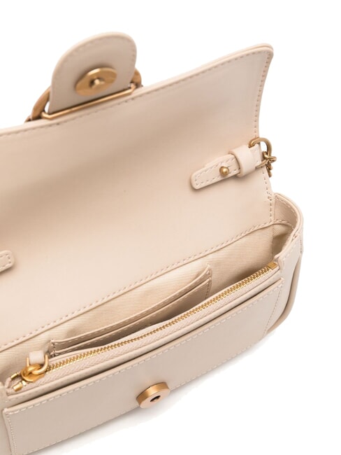 LOVE ONE POCKET Borsa in pelle beige-grigio fumo-antique gold - Borse Donna