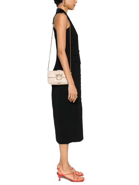 LOVE ONE POCKET Borsa in pelle beige-grigio fumo-antique gold - Borse Donna