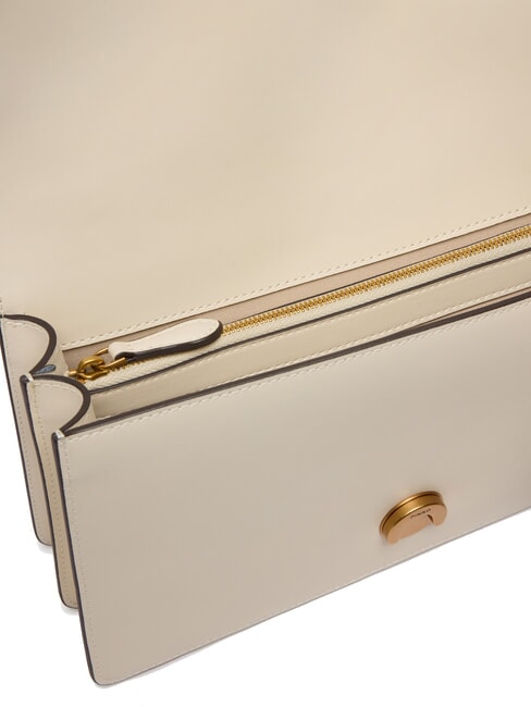 LOVE ONE CLASSIC Borsa in pelle a tracolla con flap bianco seta-antique gold - Borse Donna