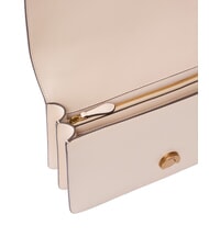PINKO LOVE ONE CLASSIC Borsa in pelle a tracolla con flap beige-grigio fumo-antique gold - Borse Donna - 4